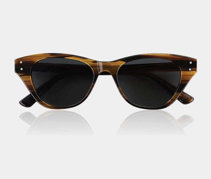 Immagine prodotto James Dixon Gestreift/Grau - Velvet - Cat-Eye - Acetat - Sonnenbrille
