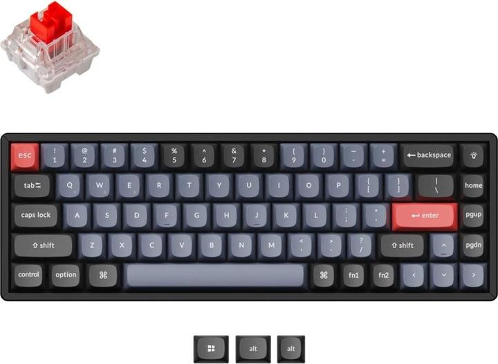Produktbild Keychron Key K6Pro 65% Alu RGB Key Red H K6P-J1-DE (Eng. Int., Kabellos)