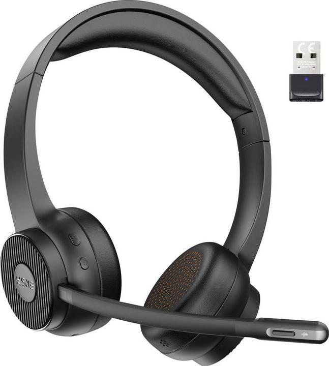 Image du produit Eksa H16 Computer On Ear Headset Bluetooth® Schwarz Noise Cancelling, Mikrofon (Sans fil, USB-A)