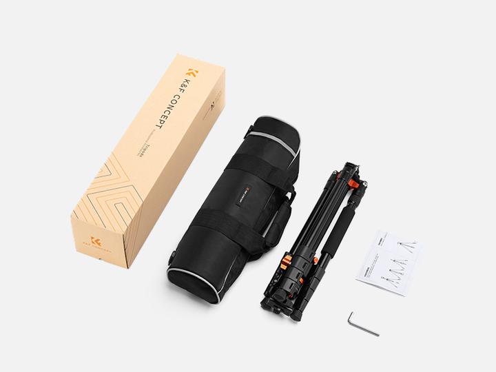 Actual product image K&F Concept T255A3+BH-28L Magnesium Aluminum Alloy Tripod (Metal)