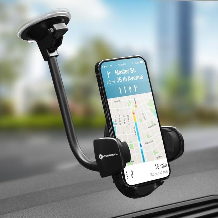Produktbild Forcell Stylus F-GRIP Oval 27 cm car holder for windshield / dashboard / air vent black