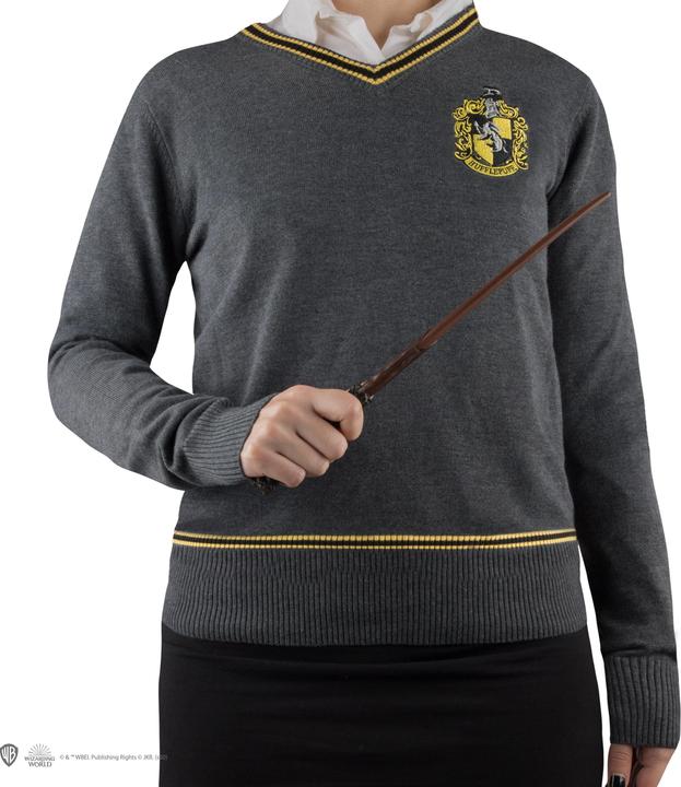 Actual product image Cinereplicas Harry Potter - Hufflepuff - Grey Knitted Sweater - Large (L)