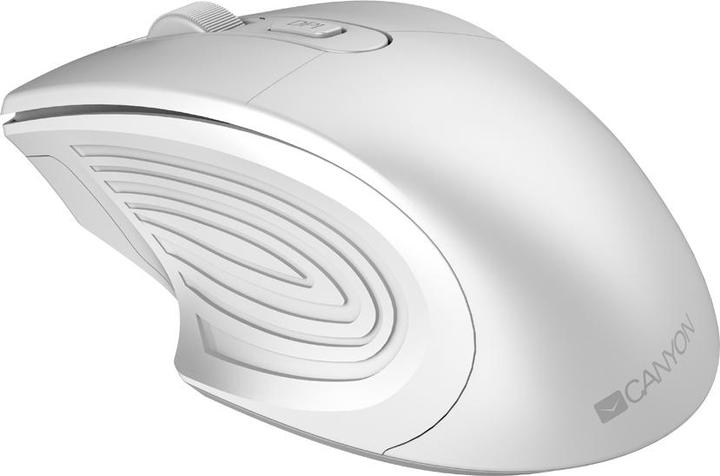 Image du produit Canyon Souris optique sans fil 2.4GHz 4 boutons, DPI 800/1200/1600, Pearl White, 115 * 77 * 38mm, 0.0 (Sans fil)