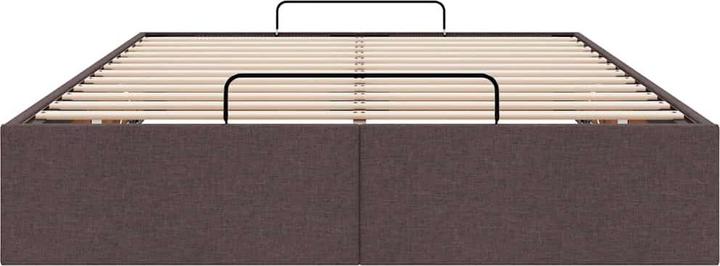 Produktbild VidaXL Ottoman-Bett ohne Matratze Dunkelbraun 120x190 cm Stoff (120 x 190 cm)