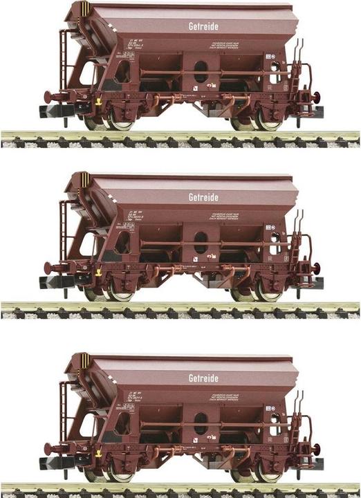 Actual product image Fleischmann 6660071 N 3er-Set: Schwenkdachwagen der DR (Track IV)