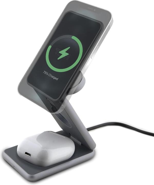 Actual product image Tumi Inductive charger foldable 3-in-1 15W + case grey (15 W)