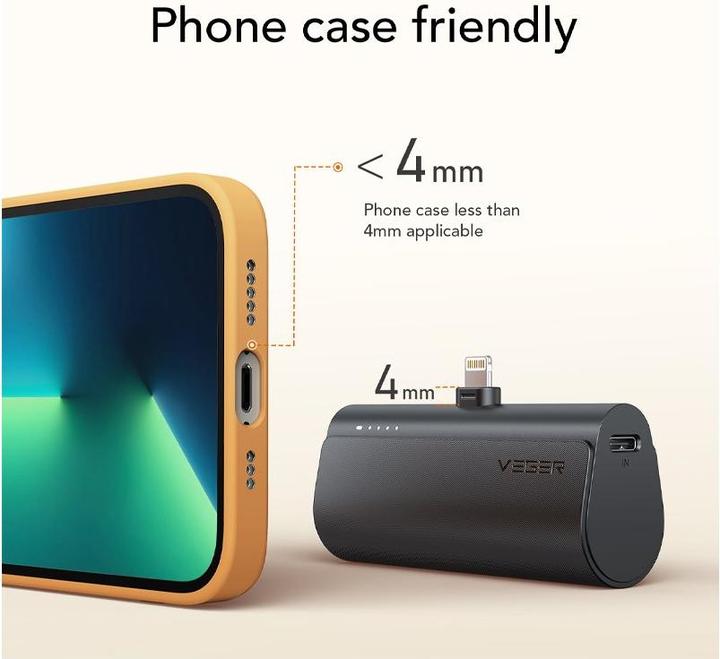 Image du produit Veger Plugon Powerbank Lightning - 5'000mAh (5000 mAh, 20 W, 18.50 Wh)