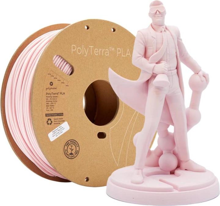 Actual product image Polymaker PolyTerra (PLA, 1.75 mm, 1000 g, Pink)