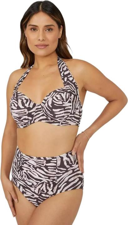 Universal Textiles Zebramuster Bikinihose mit hoher Taille (40)