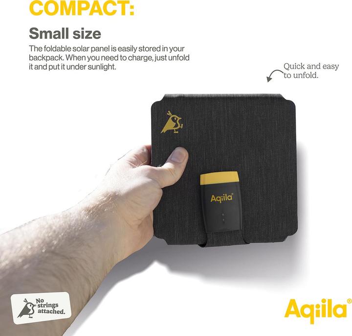 Actual product image Aqiila Sunbird P21 - Foldable solar panel (21 W, 0.60 kg)