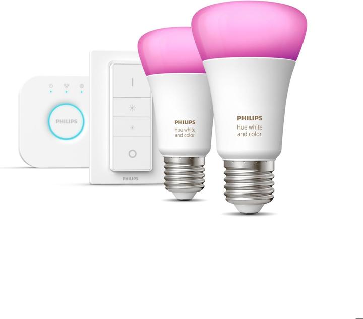 White & Color Ambiance BT Starterset (E27, 9 W, 806 lm, 2 x, F)