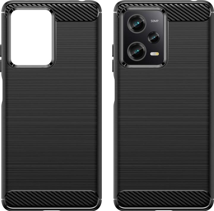 Actual product image Screenguard Xiaomi Redmi Note 12 Pro 5G Cover Carbon Brushed Soft TPU (Xiaomi Redmi Note 12 Pro 5G)