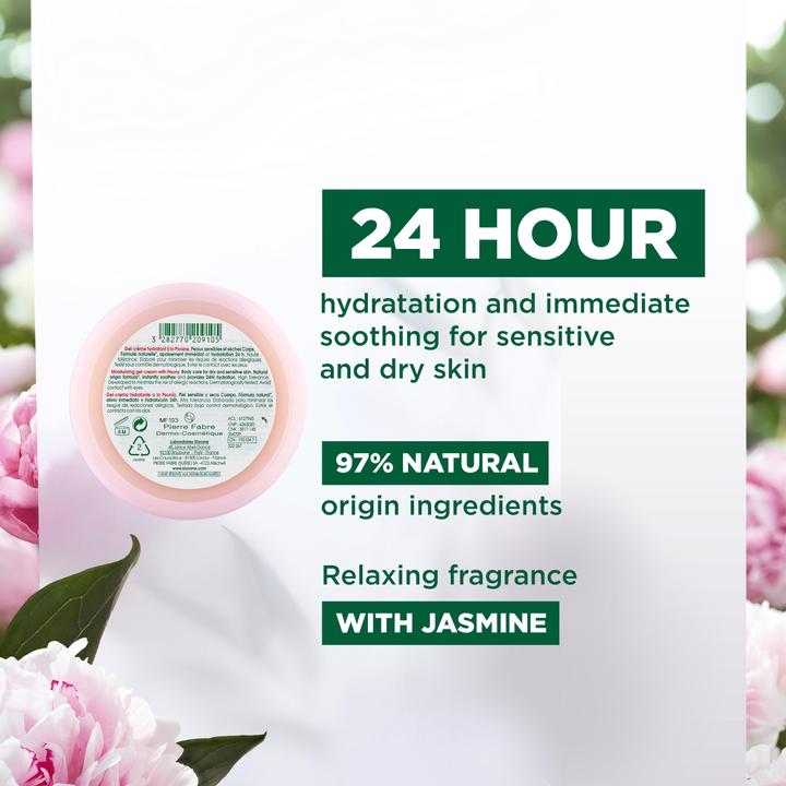 Actual product image Klorane Moisturising gel cream with peony (Body cream, 200 ml)