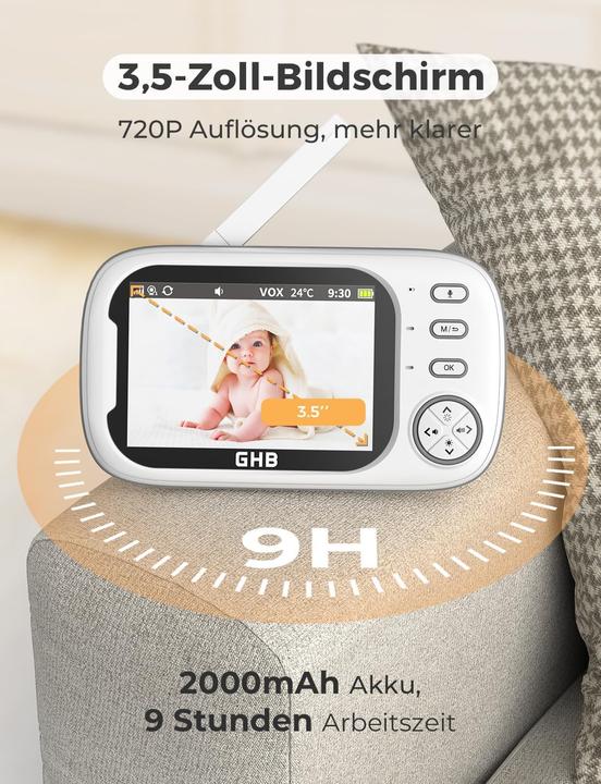 Produktbild GHB Babyphone mit Kamera (Babyphone mit Kamera)
