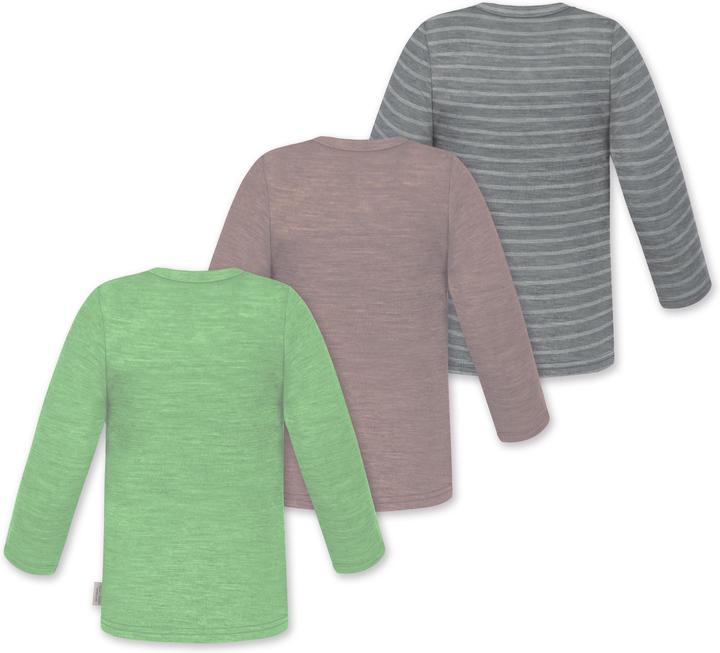 Actual product image Normani 3-pack baby merino longsleeve "Taupo" - 9475 (110)