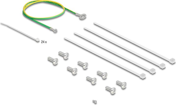 Actual product image Delock 19" cable support rail for network cable connectors with