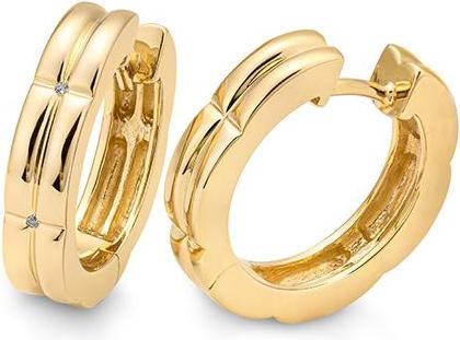 Breuning Creolen - BRILL. 0,016 Ct. H/si (750/18 K Gold)