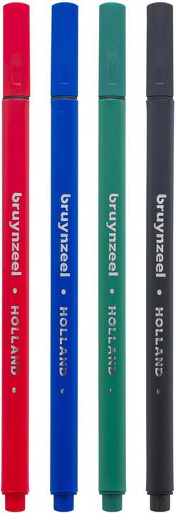 Bruynzeel Fineliner Set 4 Farben (Mehrfarbig, 4 x)