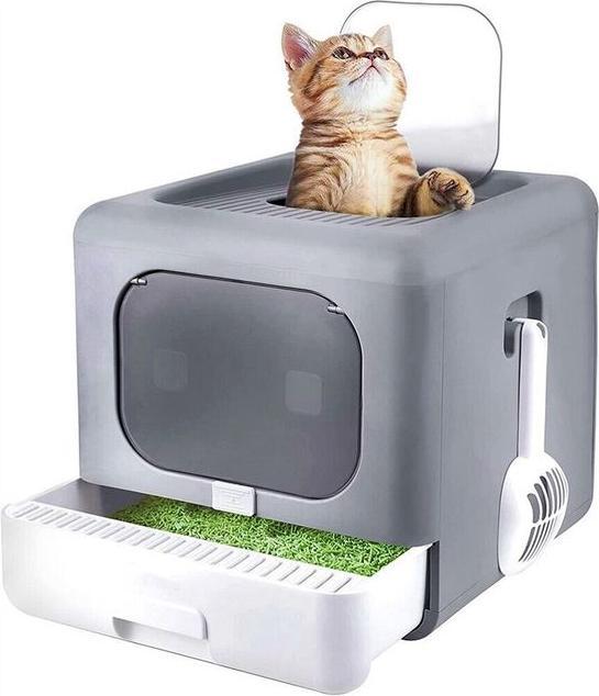Produktbild Hermex Haubentoilette mit Deckel und Sieb (Katzenklo geschlossen)