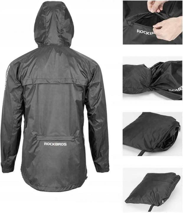 Produktbild Rockbros YPY013BK4XL Rain Jacket Breathable Windproof XXXXL - Black (4XL)