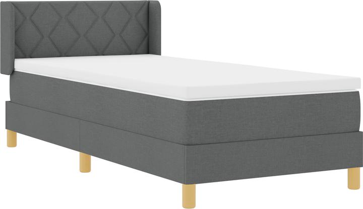 Image du produit VidaXL Lit Boxspring avec matelas Gris foncé 100x200 cm Tissu (100 x 200 cm)