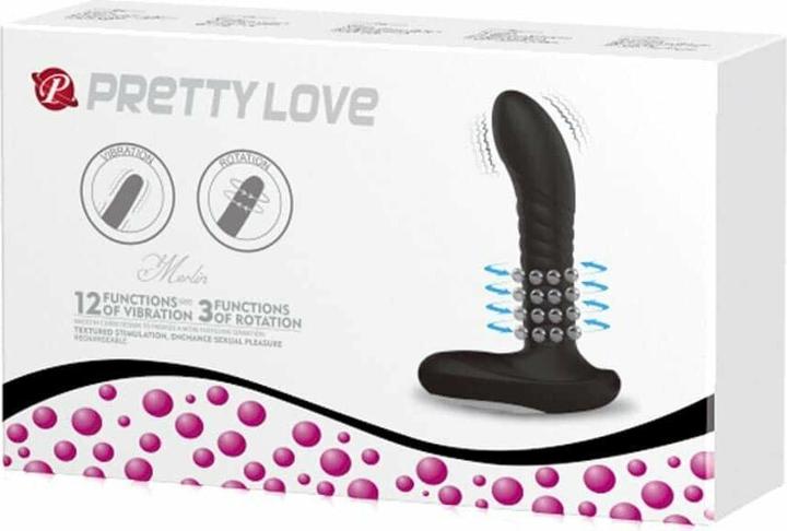 Actual product image Pretty Love Prostate Massager with Rotating and Vibrating Function