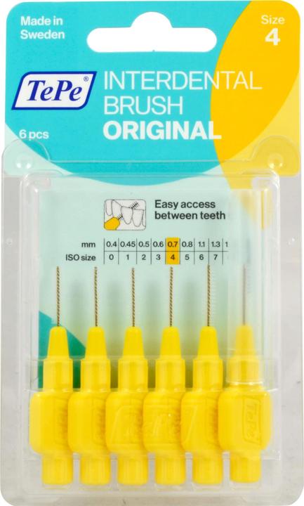 TePe Interdental Brush 0.7mm gelb (6 x, 0.70 mm)