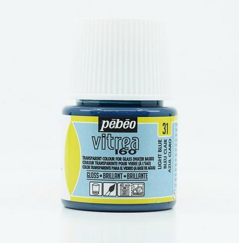 Actual product image Pebeo Vitrea 160 Glossy Light Blue (Light blue, 45 ml)