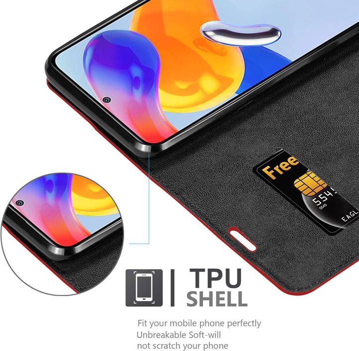 Produktbild Cadorabo Hülle für Xiaomi RedMi NOTE 11 PRO 4G / 5G im Book Invis. Magnet Style (Xiaomi Redmi Note 11 Pro 5G, Xiaomi Redmi Note 11 Pro)