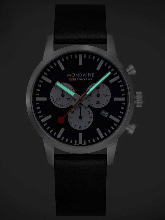 Actual product image Mondaine Neo Vegan (Chronograph, 41 mm)
