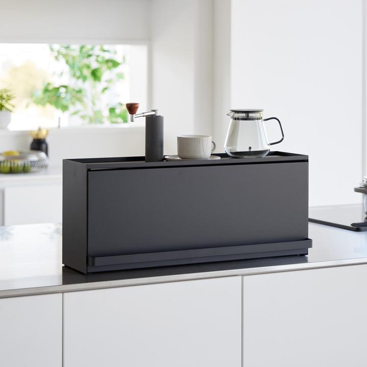 Actual product image Yamazaki Semi-enclosed storage box for the TOWER kitchen unit