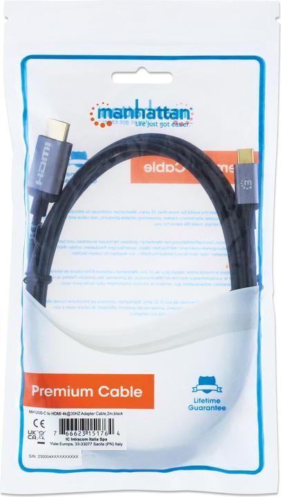 Produktbild Manhattan USB C – HDMI (2 m, HDMI)
