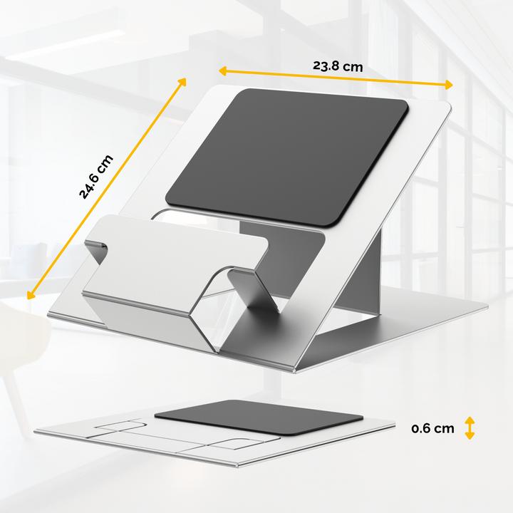 Actual product image Fellowes HYLYFT Notebook Stand Stainless Steel