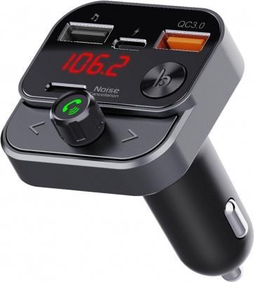 Image du produit Technaxx Bluetooth 5.3 FM-Transmitter für das Auto mit USB-C-&USB-A-Laden, Deep Bass Boost, Freispre