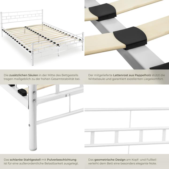 Actual product image tectake Metal bed (200 x 140 cm)