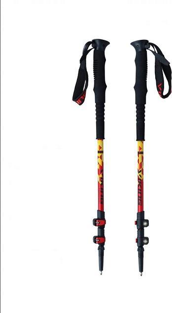 Actual product image Viking Trekking poles Lhotse 610-20-7980-34-UNI, 65-135 cm, red-black-yellow (65 -135 cm)