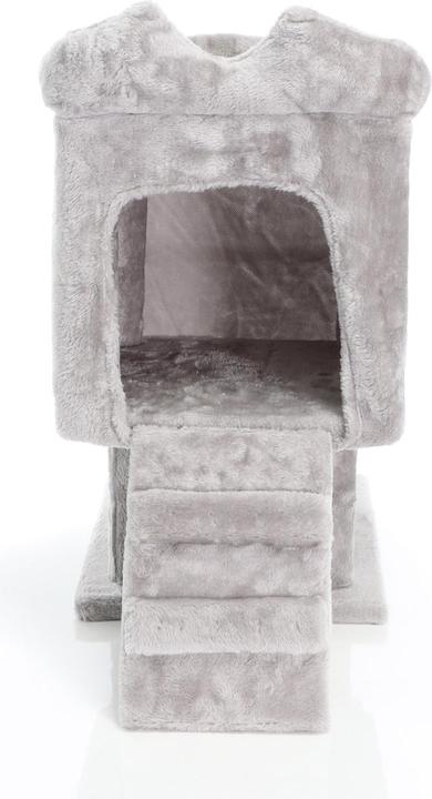 Actual product image Fudajo Cat Tree Light Grey Scratching Tree 60cm High Climbing Tree with House Sisal Scratch Post (60 cm, Light grey)