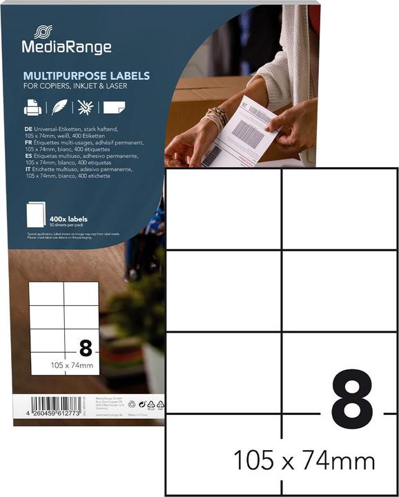 Produktbild MediaRange Matt permanenter Klebstoff