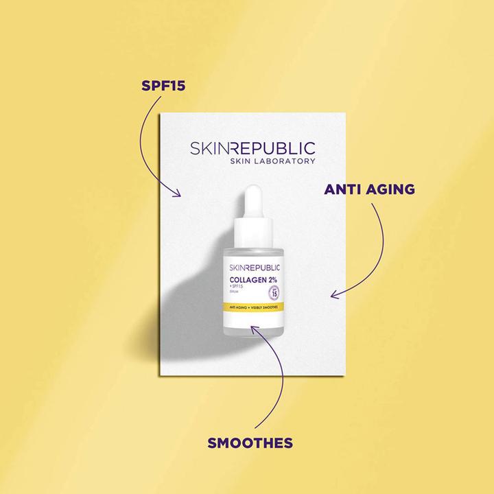 Actual product image Skin Republic - Collagen 2% + SPF 15 Serum (30 ml)