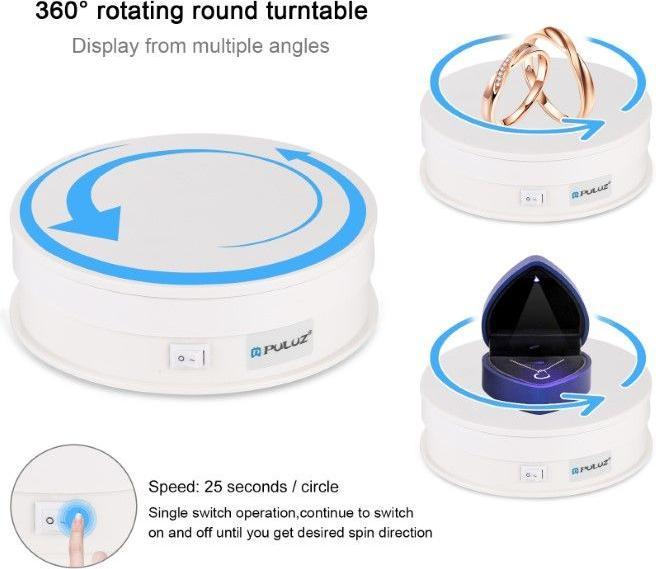 Immagine prodotto Puluz Giradischi elettrico a 360° (Ulteriori accessori)