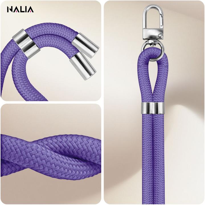 Productafbeelding Nalia HoldMe Lanyard Handykette – Universal Trageband für Smartphones - Verstellbar, Soft & Elastisch