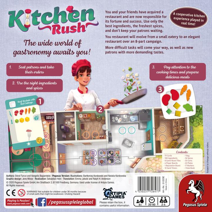 Actual product image Pegasus 51223E - Kitchen Rush (English Edition), Board Game (English)