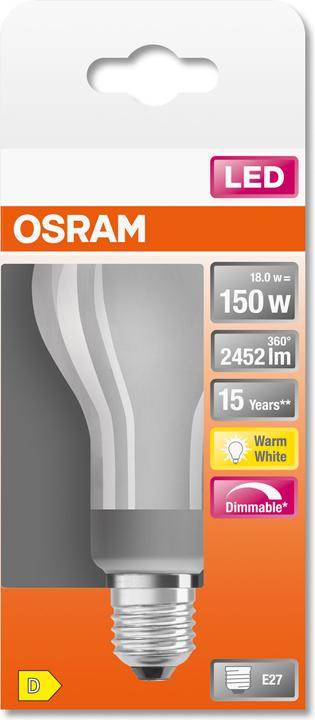Actual product image Osram Superstar Classic A (E27, 18 W, 2452 lm, 1 x, D)