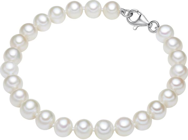 Valero Pearls Damen Sterling Silber Süsswasser-Zuchtperle silber - 3850 (19 cm, 925er Silber)