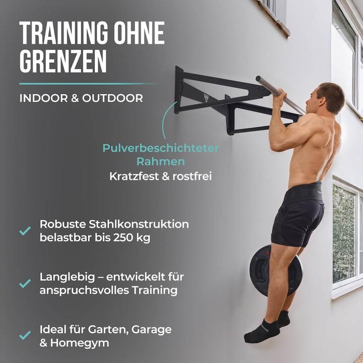 Produktbild Pullup & Dip Muscle-Up Bar, Klimmzugstange mit extra Wandabstand