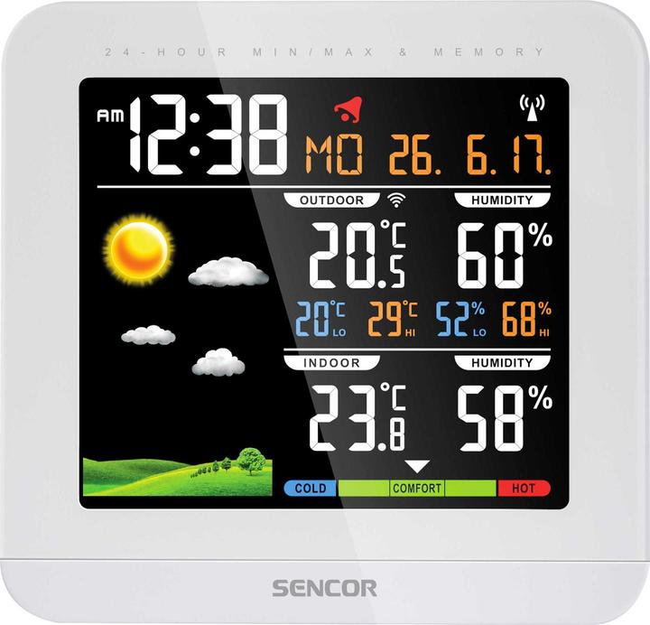 Produktbild Sencor SWS 5600 digital weather station White LCD Battery