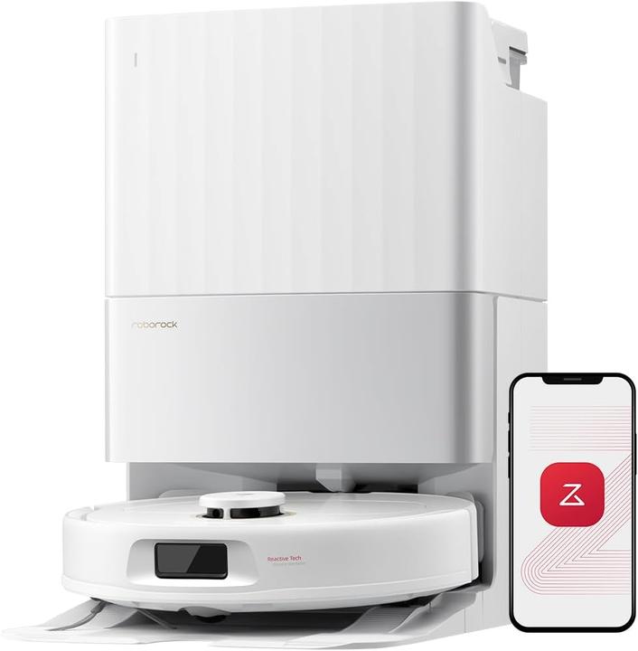Produktbild Roborock Qrevo S5V Saugroboter mit Wischfunktion&Hebarem Wischmopp,Zero-Tangle System,12000Pa,Weiss (Saugroboter)