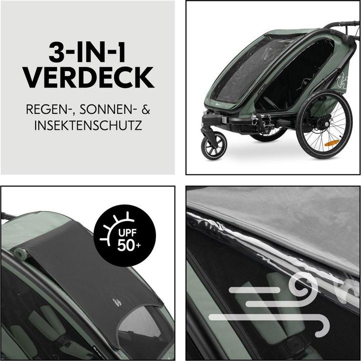 Produktbild Hauck 3in1 Fahrradanhänger Bike N Walk Duo für