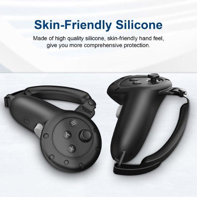 Produktbild MU Classic Meta Quest 3 / 3S Controller Silikon Grip Schutzhülle mit Handgelenk-Halterung