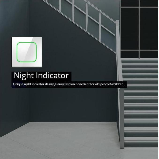Produktbild Maclean Touch Wechselschalter Lichtschalter Kreuzschalter Wandschalter Treppenschalter mit Farbwechsel LED H